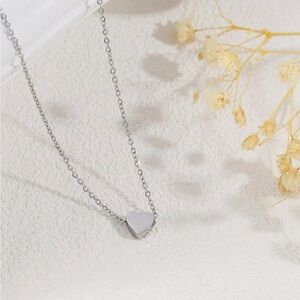Elegant Silver Heart Pendant Necklace